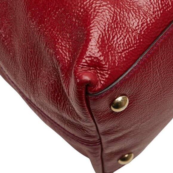 GUCCI Red Leather Shoulder Bag - Picture 6 of 16